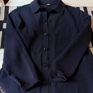 Uniqlo Men's Dark Blue Shirt Jacket